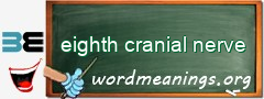 WordMeaning blackboard for eighth cranial nerve